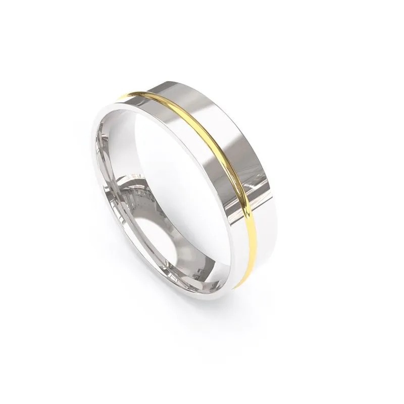 Aliança de Ouro Amarelo: significado, vantagens e como escolher a joia perfeita 4 alianca de ouro amarelo Alianca de Ouro Branco com Filete em Ouro AS0538