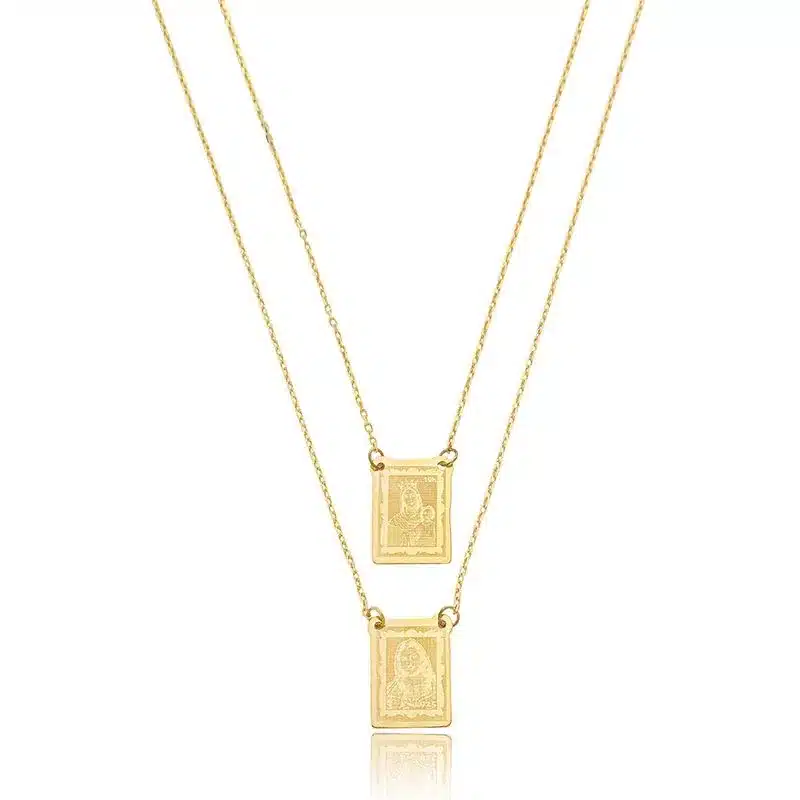 Presentes para mãe da noiva: ideias elegantes e com significado 18 Gargantilha de Ouro 10K Escapulario Malha Cadeado 60cm GG20362