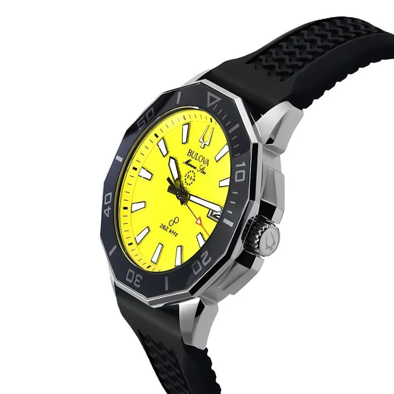 Relógio automático ou quartzo: qual vale mais a pena para você? 14 Relogio BULOVA Masculino Marine Star Precisionist 96B431 Ceramica e Safira 1