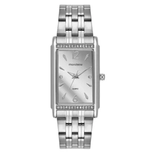 Relogio Feminino Mondaine Quartz Retangular 32959L0MVNE2 Prata 2