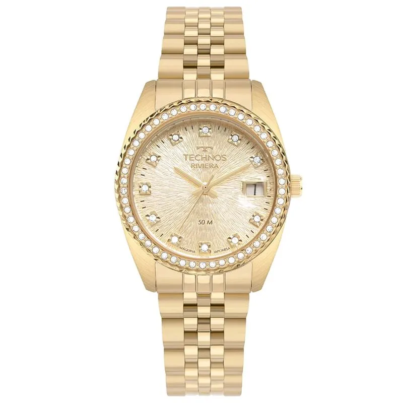 Presentes para mulheres no Dia das Mães 2026: joias, relógios e ideias para todos os estilos e bolsos 1 Relogio Feminino Riviera Technos Dourado 2117LFK 1D 2