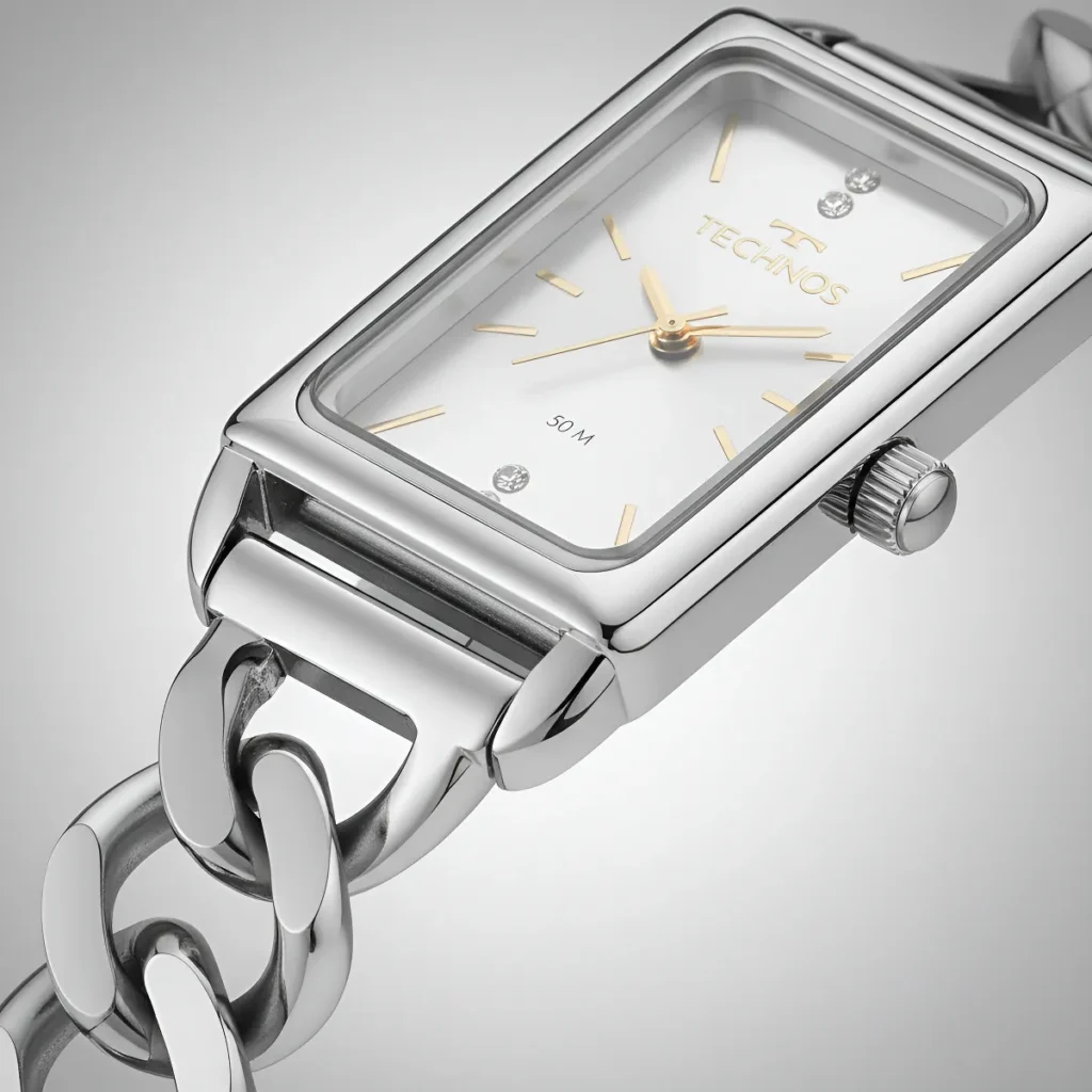 Relógios Retangulares: a tendência que tomou conta das passarelas e dos pulsos mais estilosos 18 Relógios Retangulares