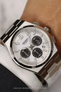 Relogio Masculino Orient Solartech Cronografo Panda MBSSC274 S1SX Branco e Preto 1 edited