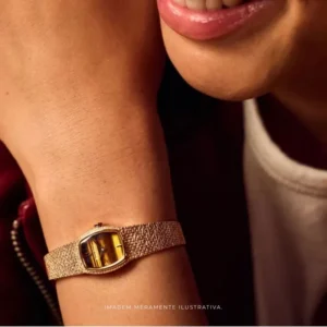relogio feminino dourado com joias Relogio Feminino Bulova Classic Analogico 97L185 Rose 1