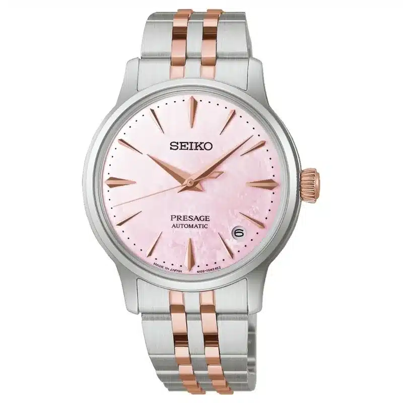 Relógios de Presente de Dia dos Namorados: +15 modelos para escolher! 3 Relogio Feminino Seiko Presage Edicao Limitada SRPM06J1 Rosa Prata