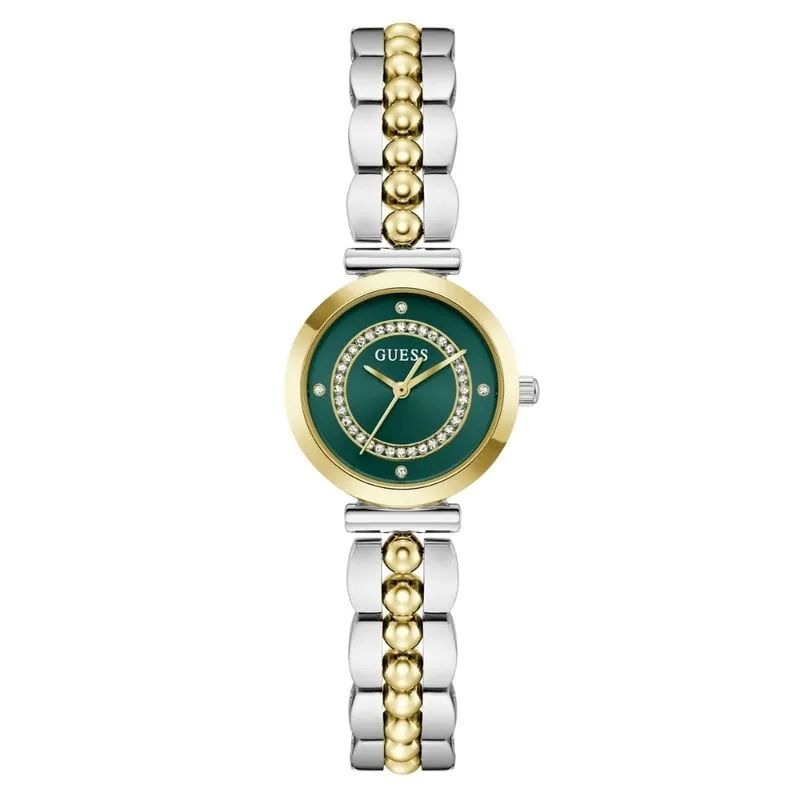 Look Verde e Amarelo: guia completo de looks e joias para torcer com estilo 4 Relogio Feminino Guess Cristais GW0994L3 Prata Dourado Verde