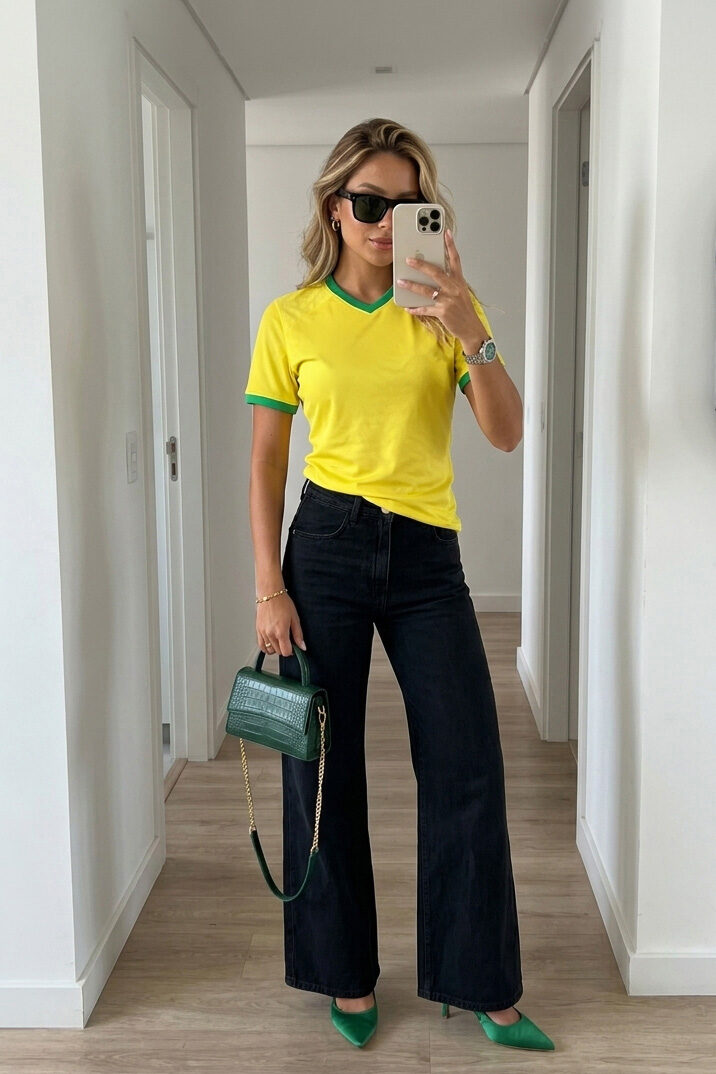 Look Verde e Amarelo Look Verde e Amarelo
